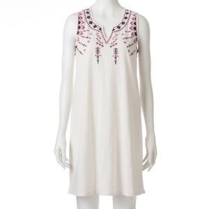 NWT Women’s Tank Dress With Embroidered Detail